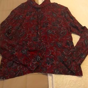 Pendleton blouse Size 16 - paisley print red!